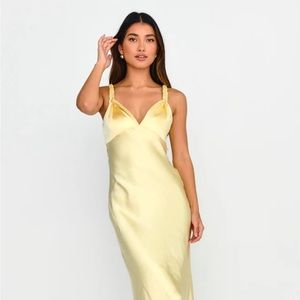 Selfie Leslie Muraya Braided Strap Maxi Dress Butter size small